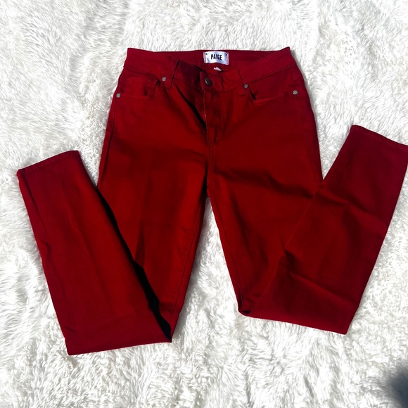 PAIGE Red Verdure Jean Size 28 W308849 - Picture 1 of 5